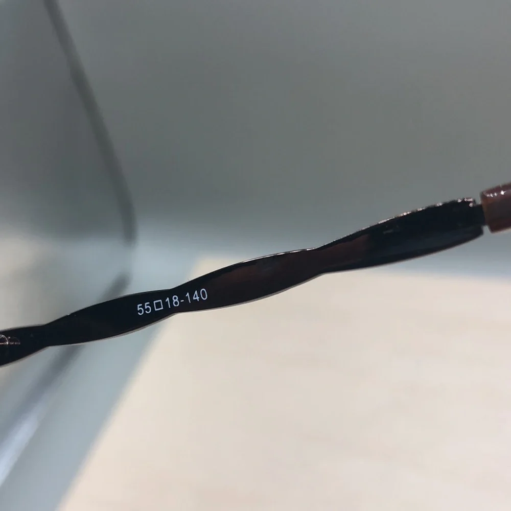 Parade Plus Eyewear 2038 Brown Metal Half Rim Square Frame